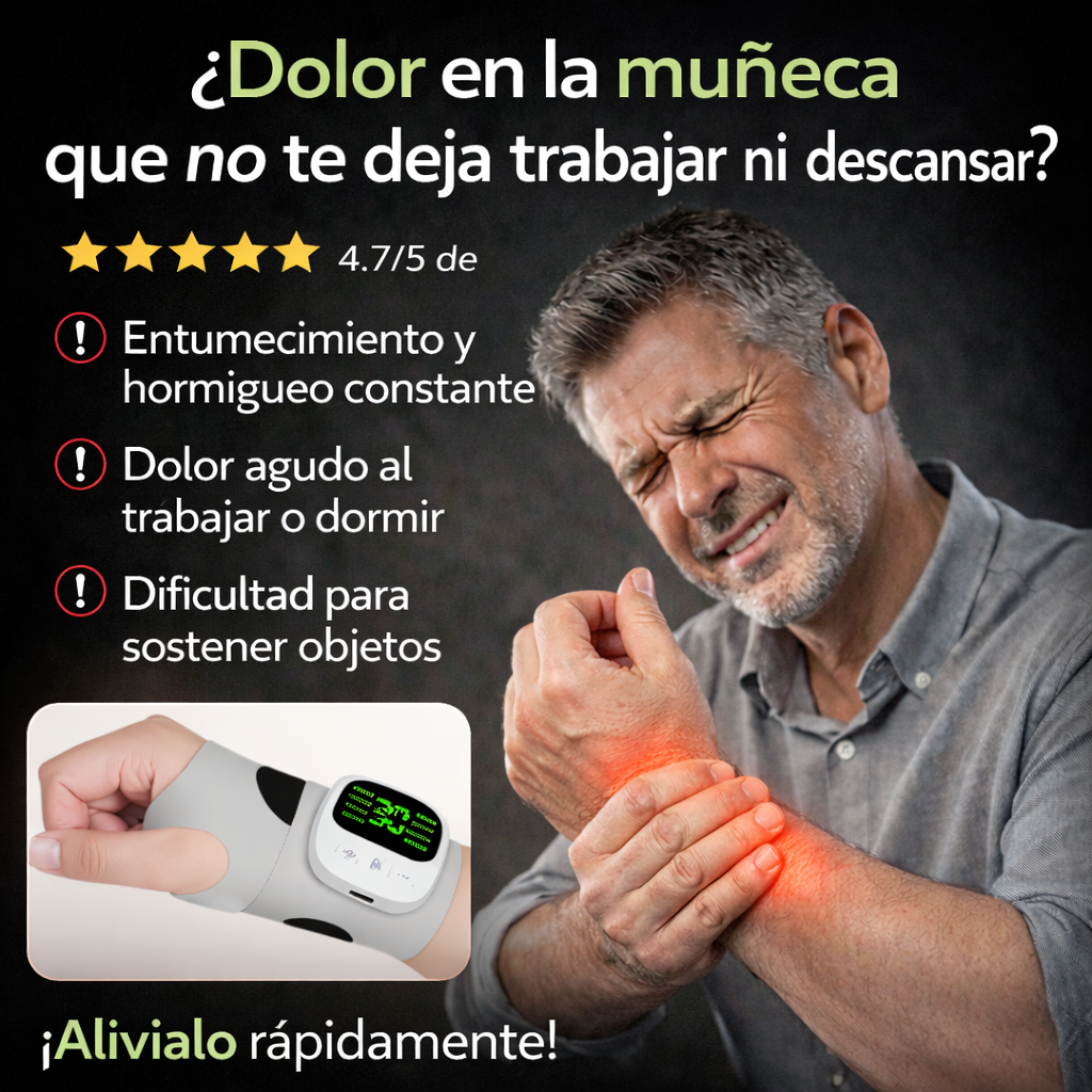 Wrist Relieve Pro™ Terapia Inteligente para el Síndrome de Túnel Carpiano