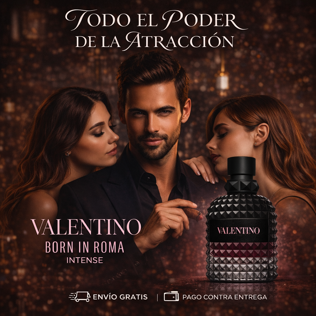 Valentino Born in Roma Intense™ – Elegancia Oscura y Seducción Nocturna